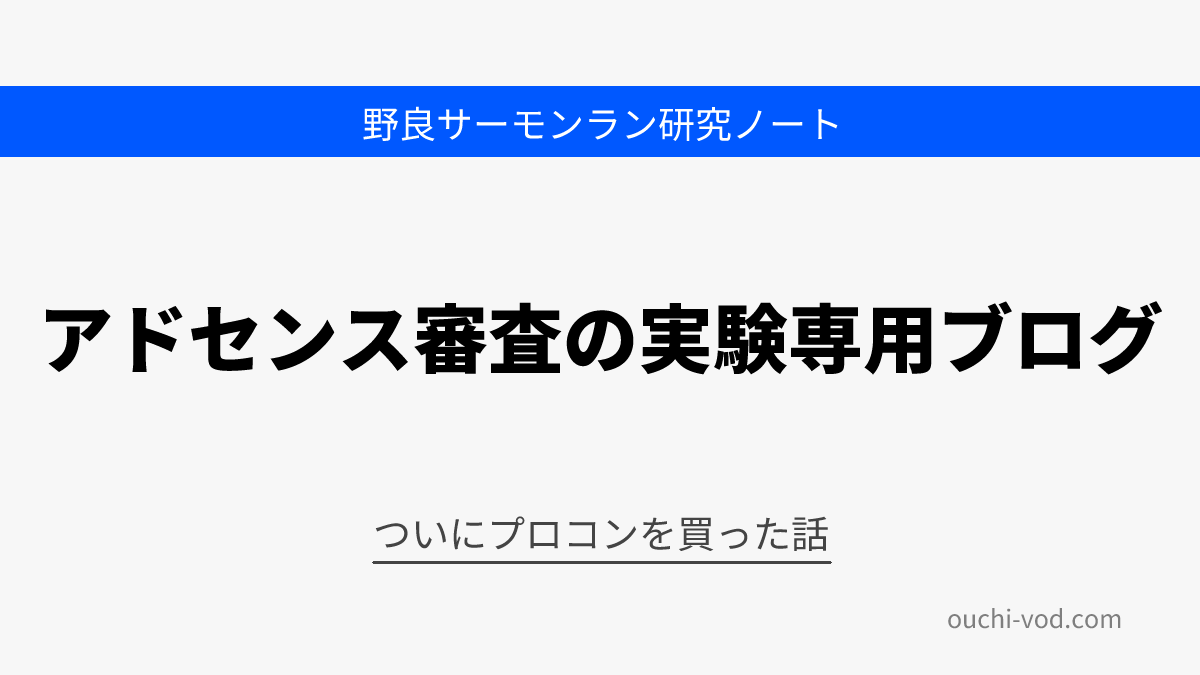 ついにプロコンを買った話
